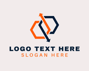Processing - Hexagon Arrow Logistics logo design