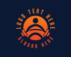 Weightlifting Trainer Coach Logo