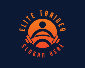 Weightlifting Trainer Coach logo design