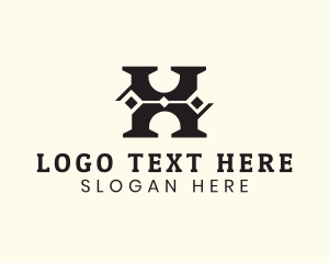 Trenching - Retro Startup Letter H Company logo design