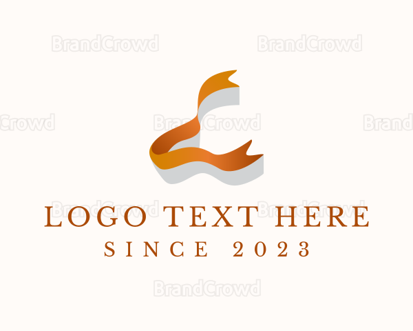 3D Ribbon Letter L Logo