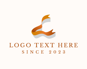 Media - 3D Ribbon Letter L logo design