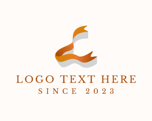 Website - 3D Ribbon Letter L logo design