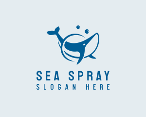 Whale Sea Creature logo design