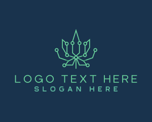 Herbal - Cannabis Marijuana Weed Cannatech logo design