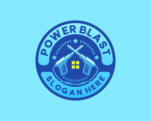 Power Wash House Cleaner logo design