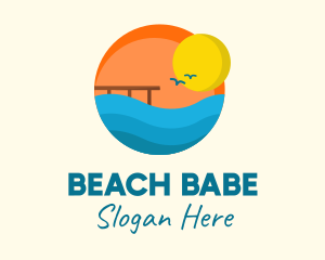 Sunset Beach Port logo design