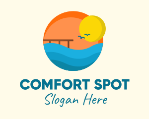 Sunset Beach Port logo design