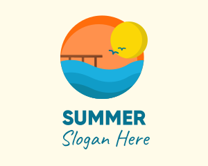 Sunset Beach Port logo design