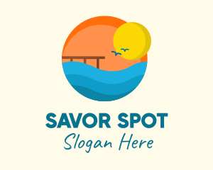 Sunset Beach Port logo design