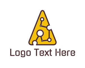 Link - Tech  Cheese Circuit logo design