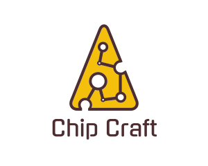 Chip - Tech  Cheese Circuit logo design