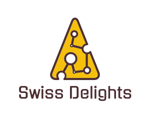 Swiss - Tech  Cheese Circuit logo design