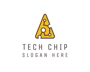 Tech  Cheese Circuit logo design