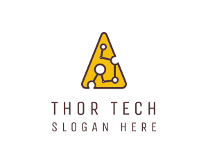 Tech  Cheese Circuit logo design