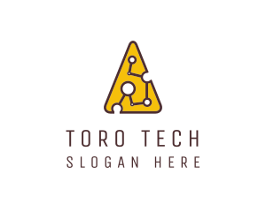 Tech  Cheese Circuit logo design