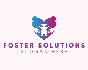 Foster - Heart Family People logo design