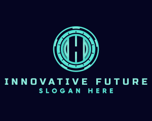 Future - Digital Technology Hologram logo design