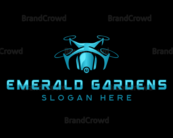 Quadcopter Camera Drone Logo