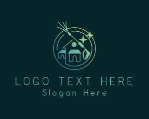 Wash - Residential House Cleaning logo design