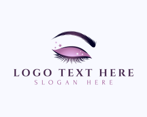 Glam - Eyelashes Makeup Eyebrow logo design