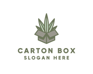 Carton - Marijuana Leaf Box logo design
