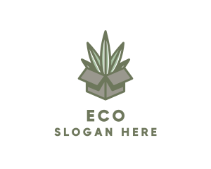 Marijuana Leaf Box logo design