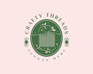 Handicraft Knitting Thread logo design