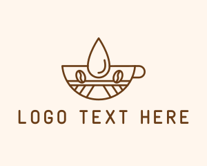 Resto - Brown Outline Cafe logo design