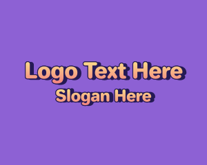Cartoonish - Gradient Simple Clean Wordmark logo design