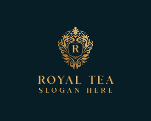 Royal Shield Wreath logo design