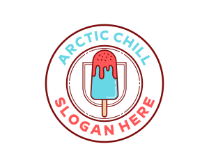 Frozen - Ice Popsicle Dessert logo design