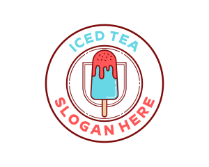 Ice Popsicle Dessert logo design