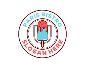 Ice Popsicle Dessert logo design