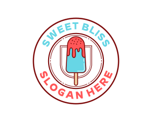 Ice Popsicle Dessert logo design