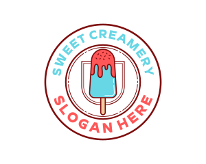 Ice Popsicle Dessert logo design