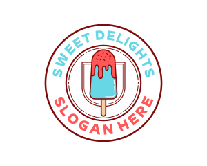 Ice Popsicle Dessert logo design