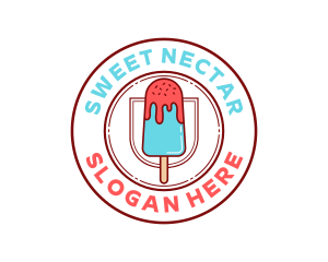 Ice Popsicle Dessert logo design