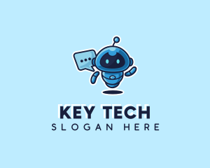 Tech Robot Chat  logo design