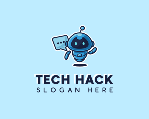 Tech Robot Chat  logo design