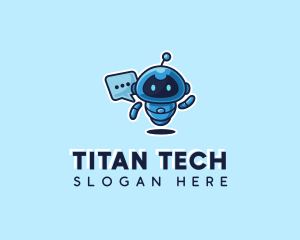 Tech Robot Chat  logo design