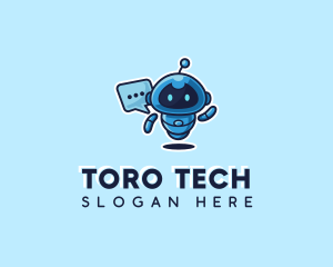 Tech Robot Chat  logo design