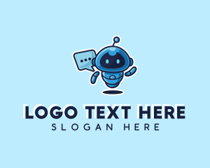 Cartoon - Tech Robot Chat logo design