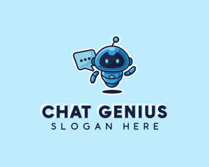 Chatbot - Tech Robot Chat logo design