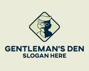 Hipster Glasses Man logo design