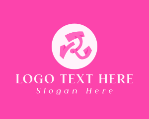 Trendy - Pink Fashion Letter R logo design