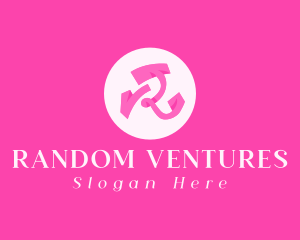 Pink Fashion Letter R logo design