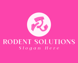 Pink Fashion Letter R logo design