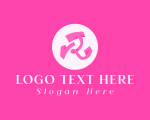 Pink Fashion Letter R Logo