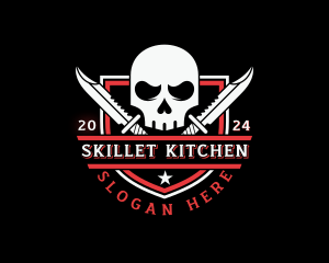 Skull Knife Combat Logo